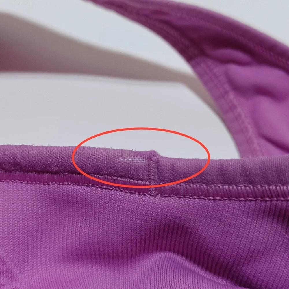 Lululemon Womens 6 Ebb to Train Racerback Sports Bra Pink Performance Sporty
